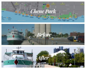 Chene Park with Writing